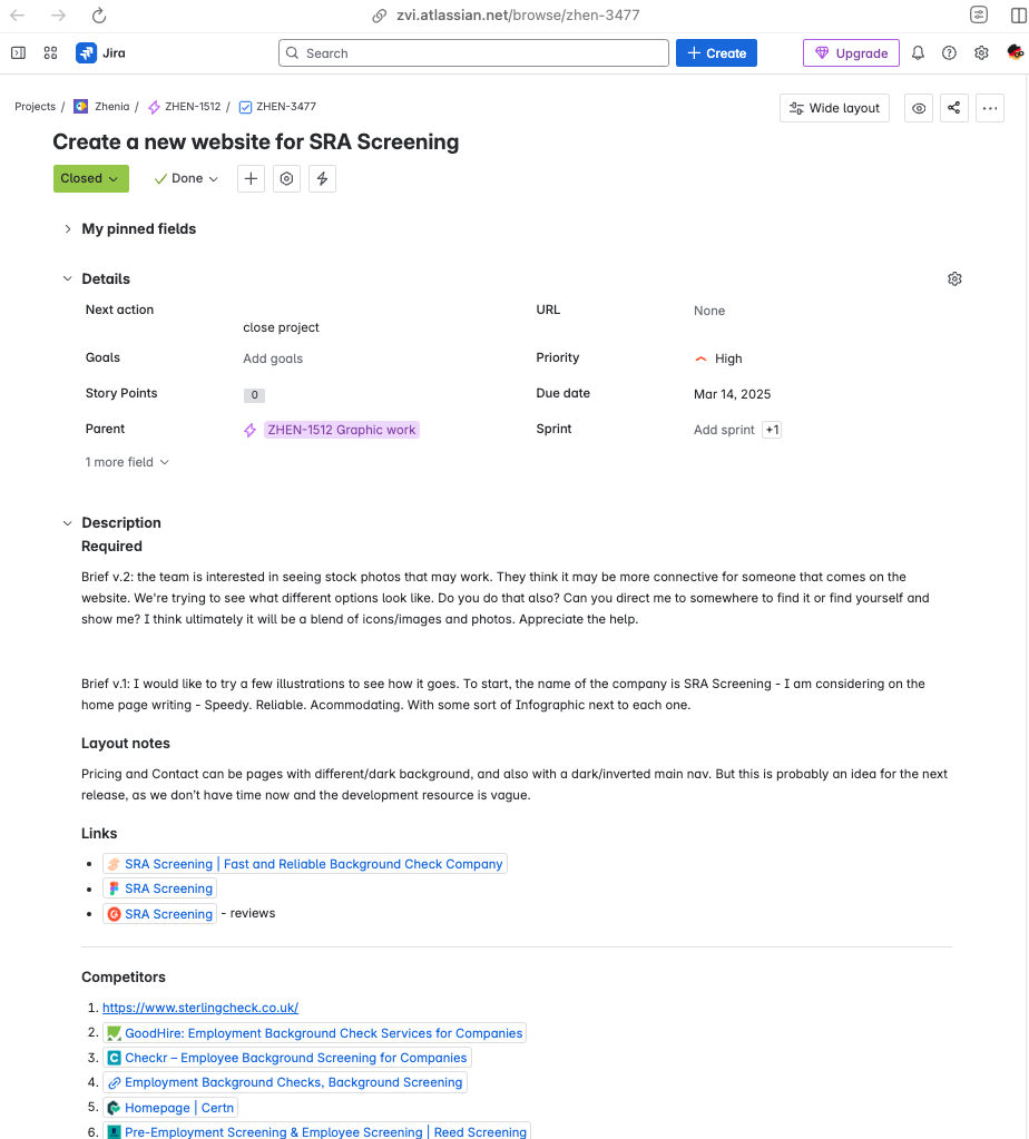 Jira ticket