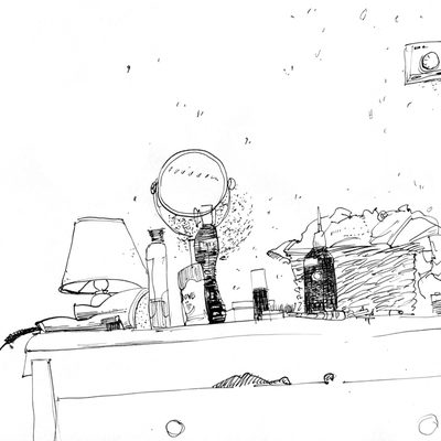 Room sketch with switches