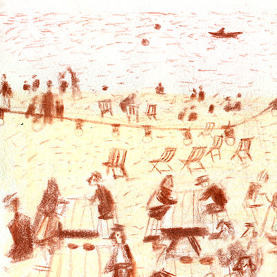 Brighton sketches - beach scenes