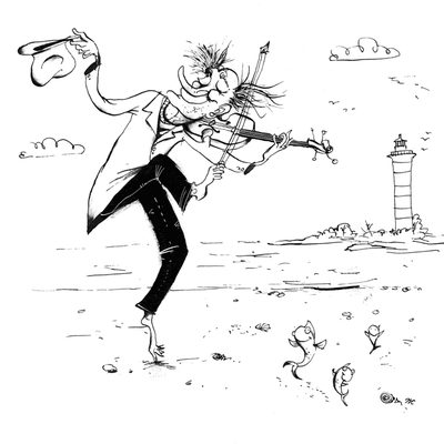Fiddler on the shore