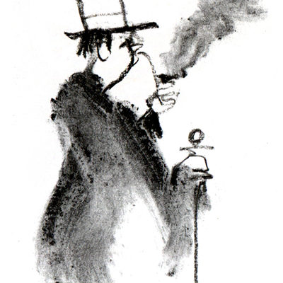Gentleman drawn with graphite
