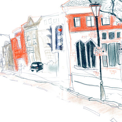 London in July - several random sketches