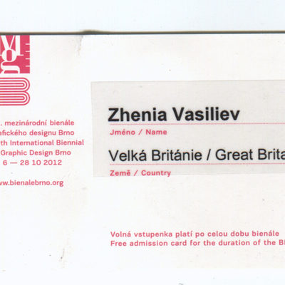 My badge from Brno design biennale