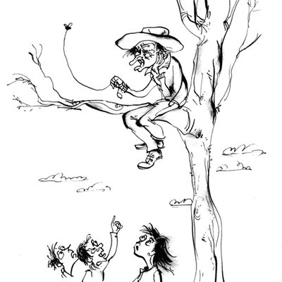 Old man in a tree