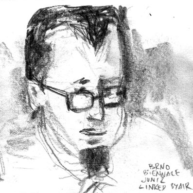 Portraits of speakers at Brno Biennale