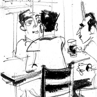 Pub crowd in Highbury