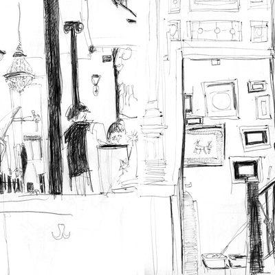 Pub sketches from New Year's eve