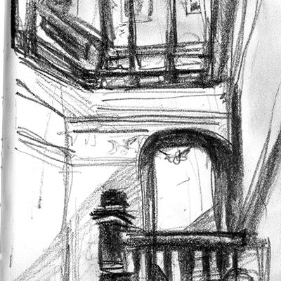 Sketch from Angelic pub, Angel
