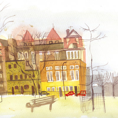 sketch from Rosemary Gardens, north London