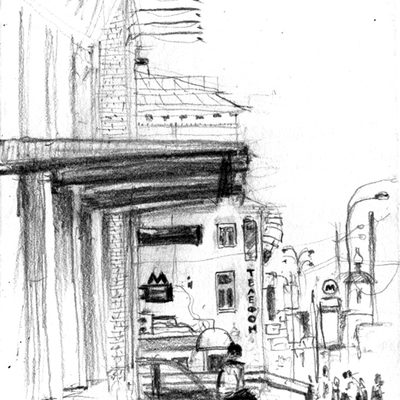 Sketch from Tsvetnoy Boulevard, Moscow