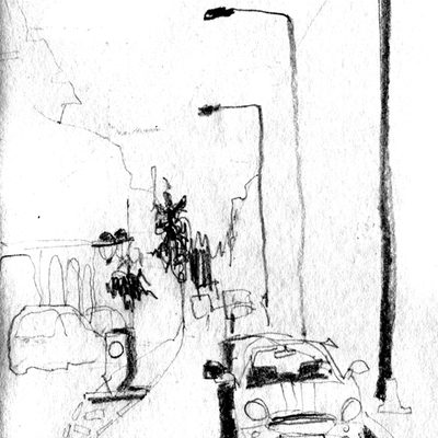 Sketch of Great Portland Street