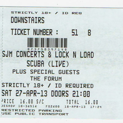 Tickets for DJ Scuba