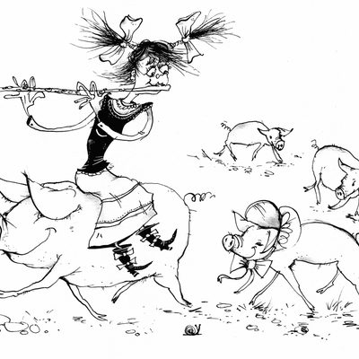 Trotting on a swine