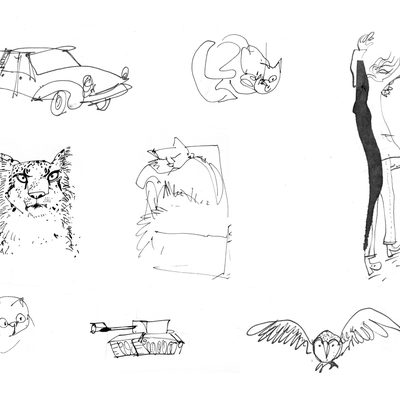 Various pen sketches