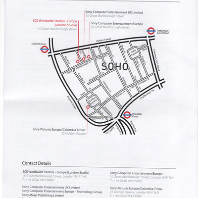 Welcome papers from Sony