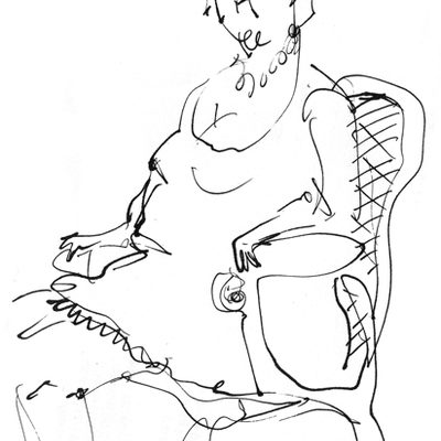 Woman on a chair