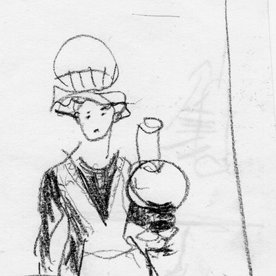 Woman with a lamp