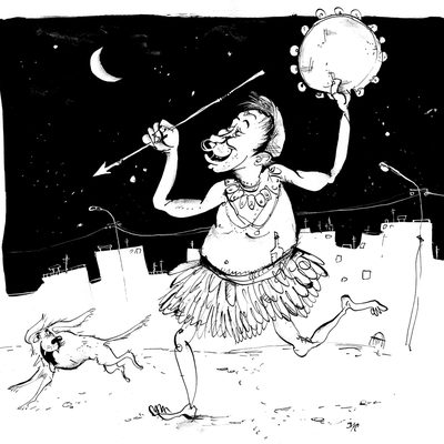Worshiping the moon