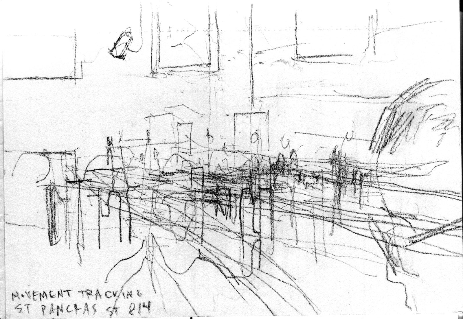Crowd tracking experiment, image 1