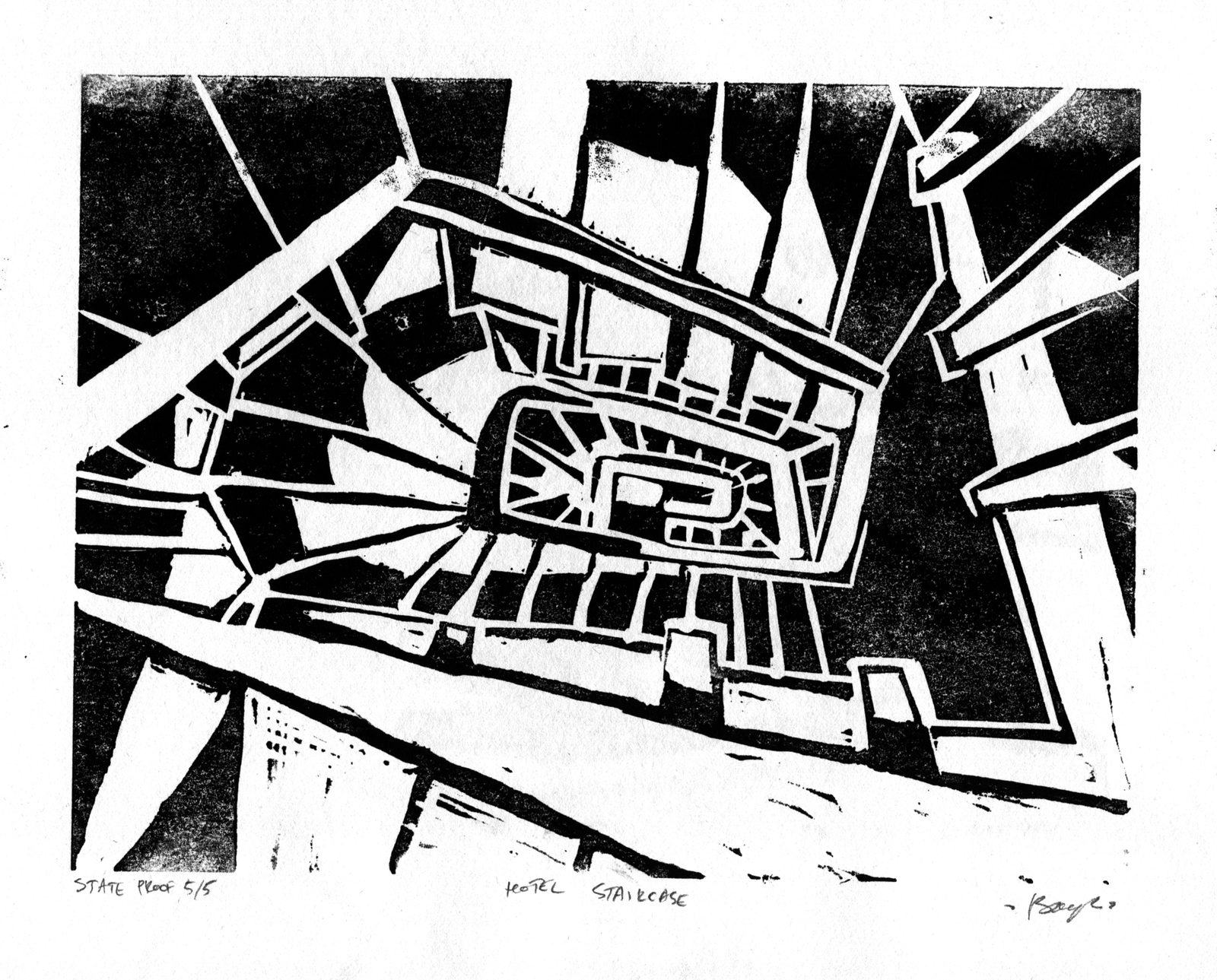 Hotel staircase, image 1